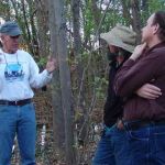 Jim Start, John Ruskey, and Ken Teutsch discuss plans for a floating canoe dock at the new River Park in Downtown Dyersburg